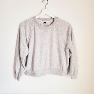 Old Navy Gray Cropped Cotton Sweatshirt Size XSP